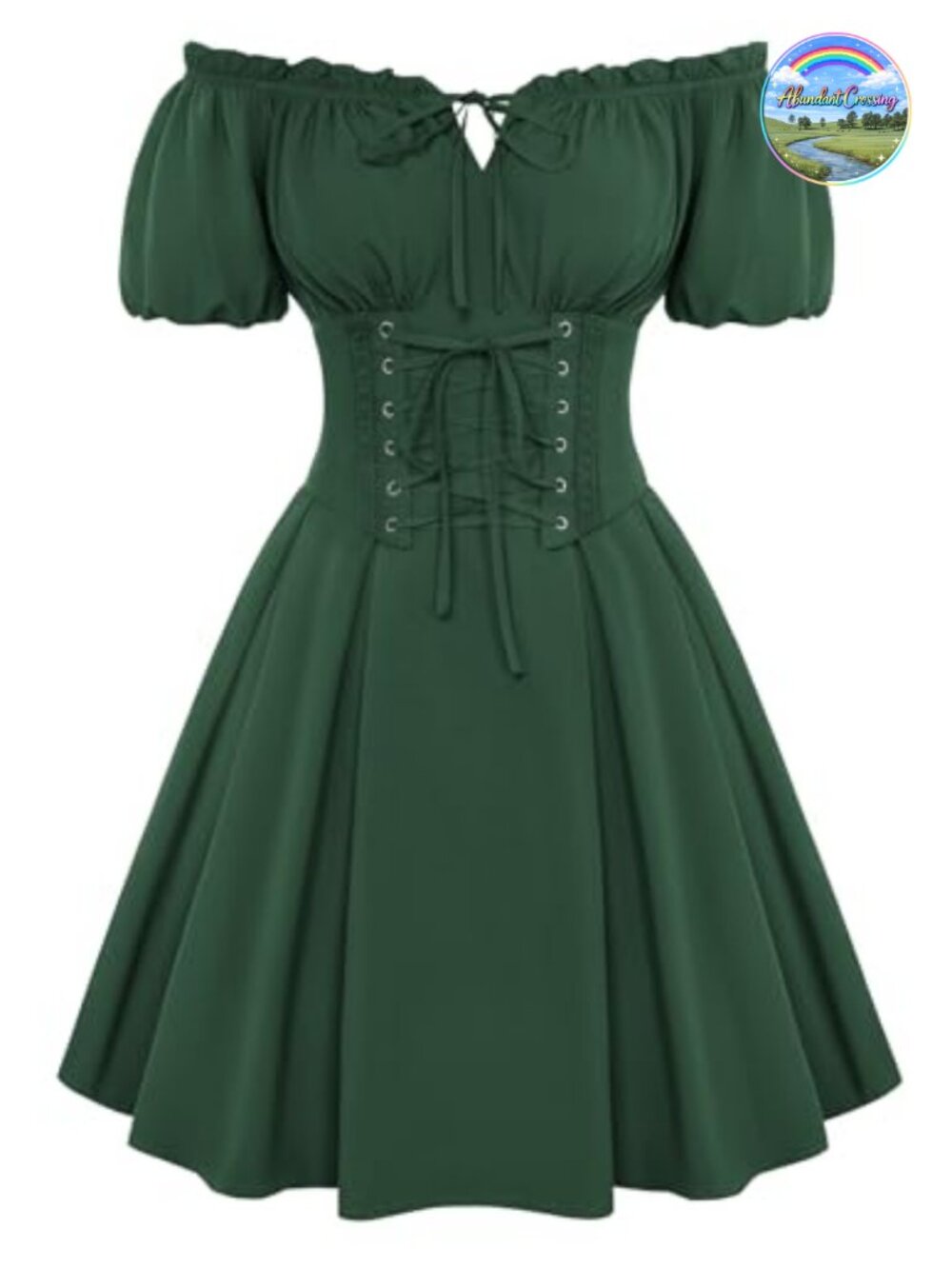 Renaissance Corset Mini Dress Off Shoulder Puff Sleeve Costume